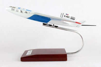 ALDO Creative Arts Collectibles Scale Model Length is 11.5" and wingspan is 10". Scale: 1/25 / NEW / wood Airplane NASA Boeing Research X-48C Deck Top Model Aircraft