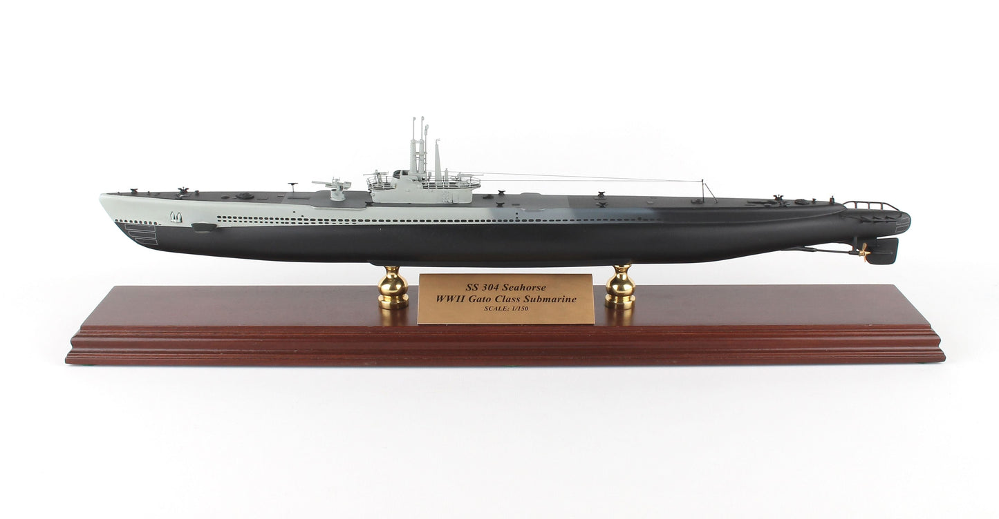 ALDO Creative Arts Collectibles Scale Model Length is 25" and beam is 2.2".  Scale :1/150 / NEW / wod US Navy USS Seahorse SS-304 Balao Class  Submarine  Model Assembled