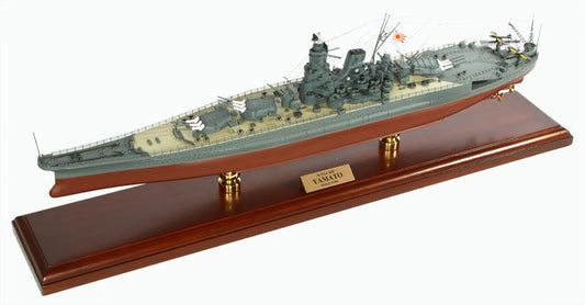 ALDO Creative Arts Collectibles Scale Model Length is 30" and beam is 4 1/4" / NEW / Wood Japanese Imperial Navy Battleship Yamato Desk Display WWII Military Ship Model Assembled