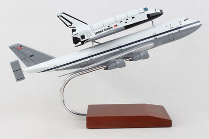 ALDO Creative Arts Collectibles Scale Model NASA Airplane Boeing 747 With Space Orbiter Shuttle Atlantis Wood Model Aircraft Assembled