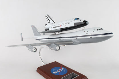 ALDO Creative Arts Collectibles Scale Model NASA Airplane Boeing 747 With Space Orbiter Shuttle Endeavour Wood Model Aircraft