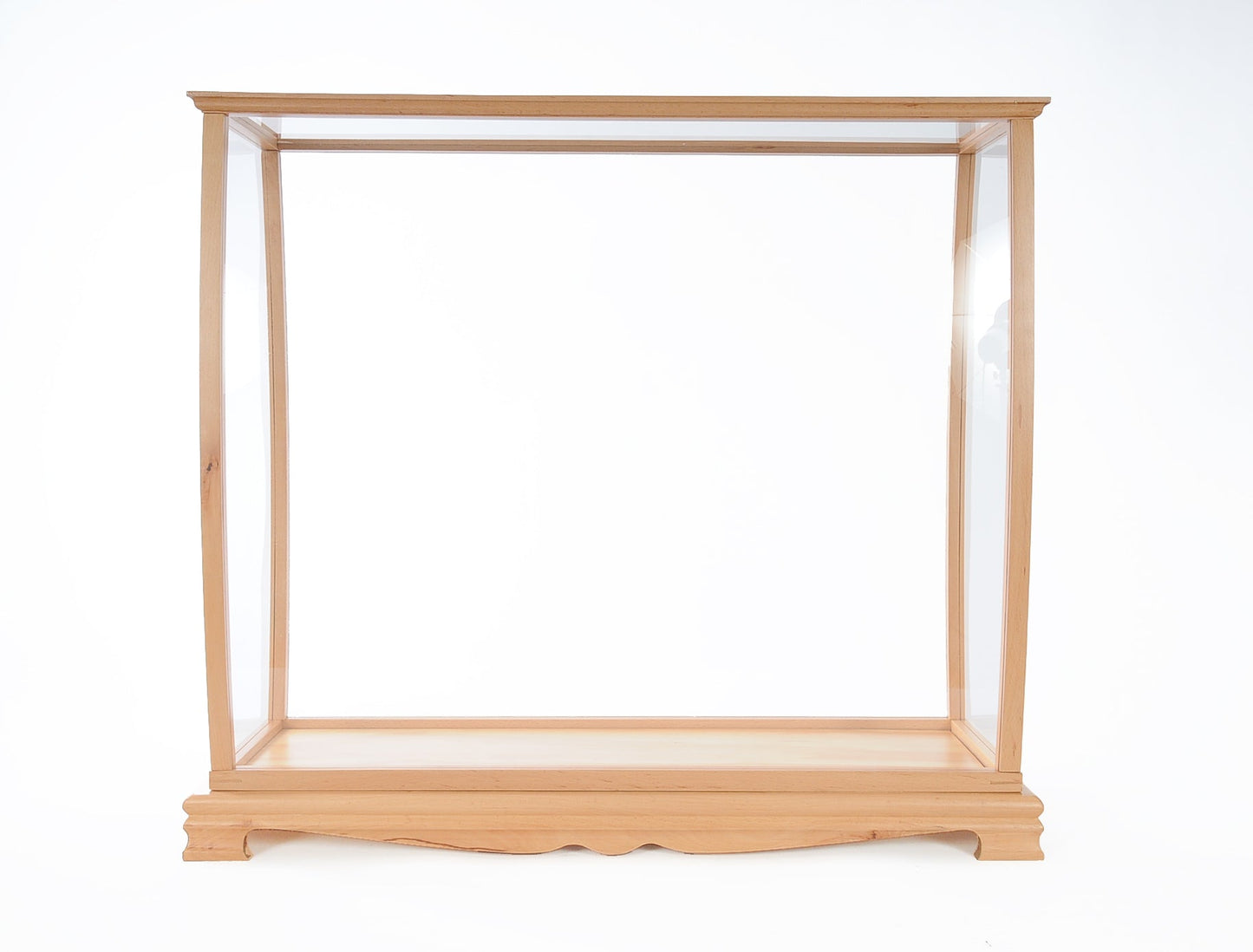 ALDO Creative Arts Collectibles Scale Model Outside :	L: 36 W: 13 H: 31.5 Inches / Inside : L: 32.5 x W: 12 x H: 29 inches. / NEW / Mahogany Wood and with Plexiglass Panels Display Case Wood with Plexiglass Panels Cabinet for  Midsize Tall Ship Models Clear Finish