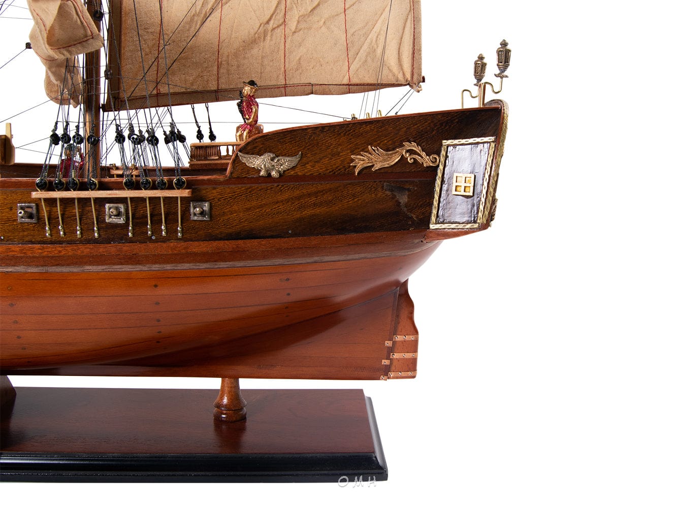 ALDO Creative Arts Collectibles Scale Model Pirate Ship Exclusive Edition Sailboat Wood Model Assembled