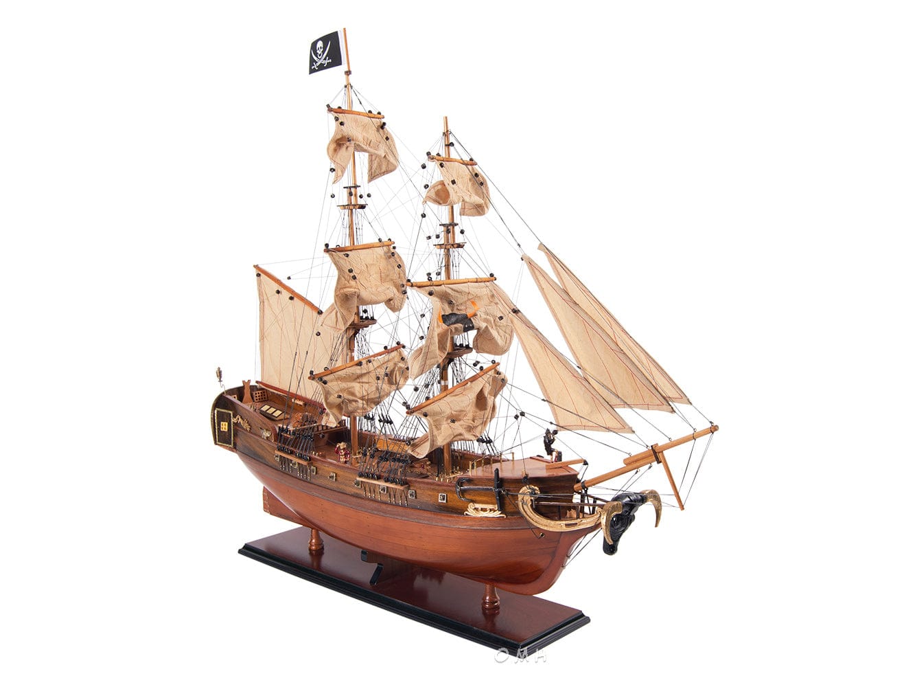 ALDO Creative Arts Collectibles Scale Model Pirate Ship Exclusive Edition Sailboat Wood Model Assembled