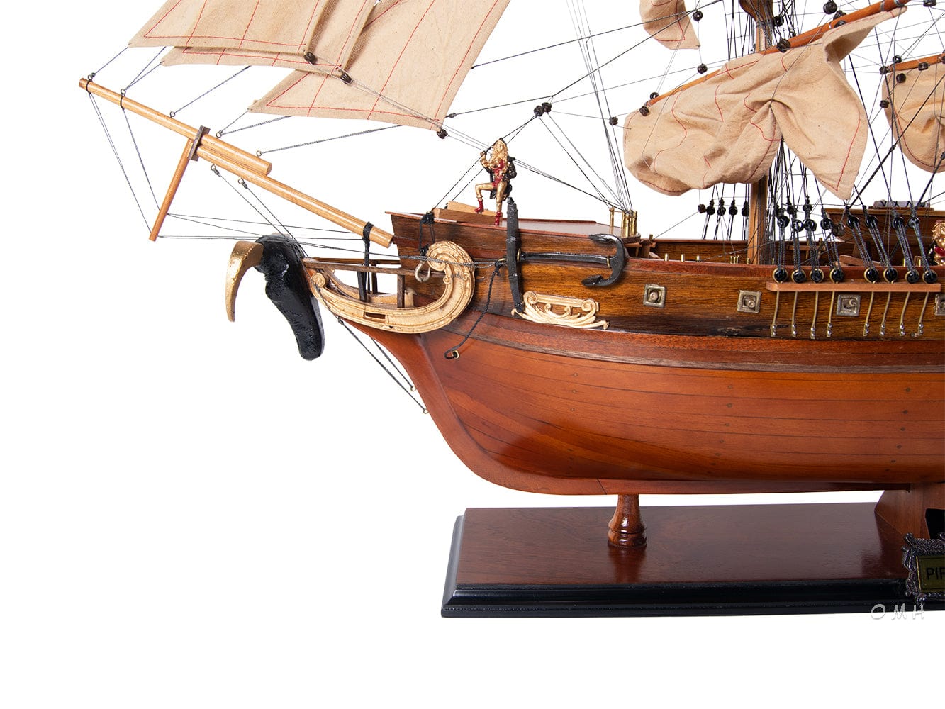 ALDO Creative Arts Collectibles Scale Model Pirate Ship Exclusive Edition Sailboat Wood Model Assembled