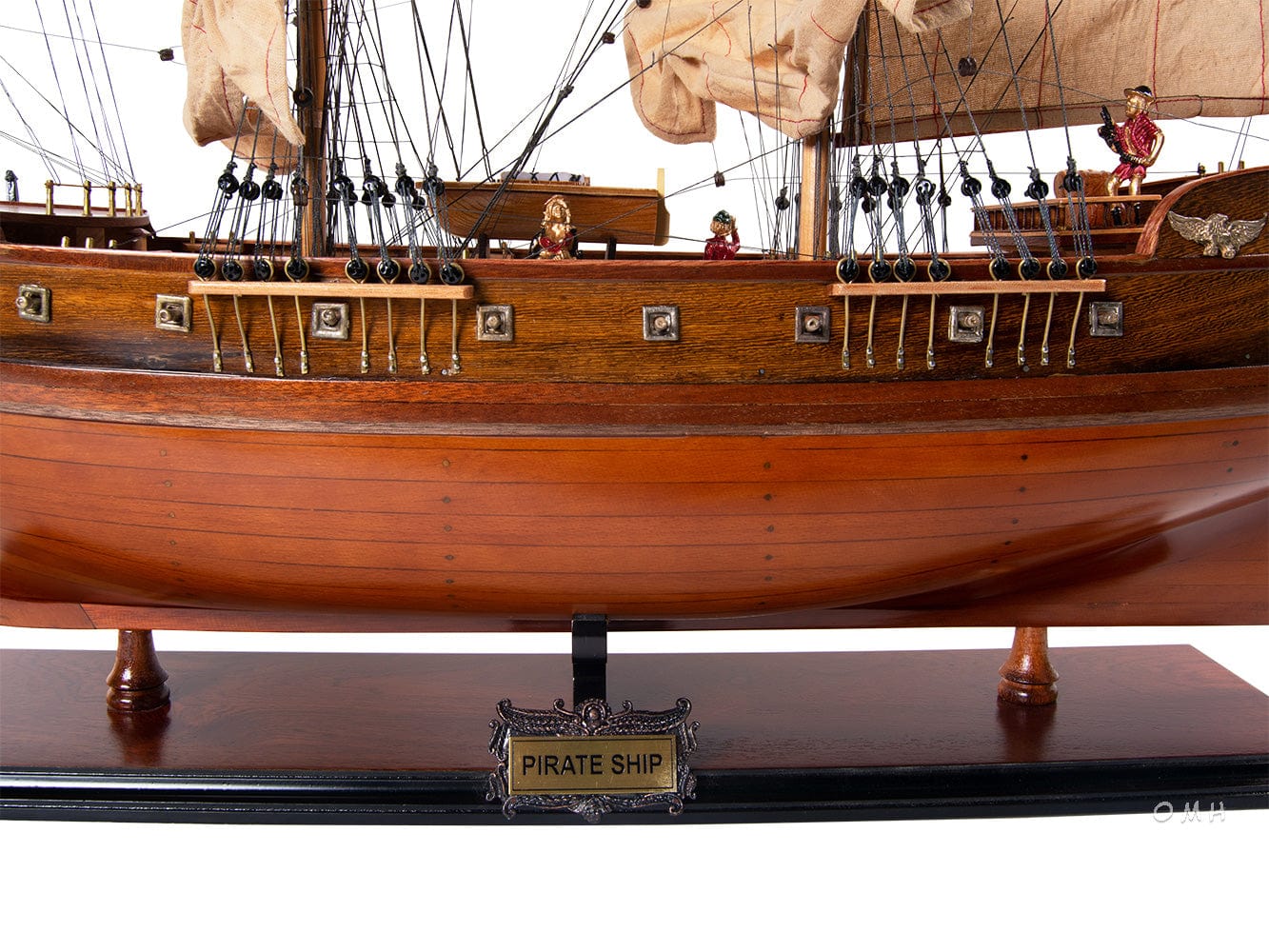ALDO Creative Arts Collectibles Scale Model Pirate Ship Exclusive Edition Sailboat Wood Model Assembled