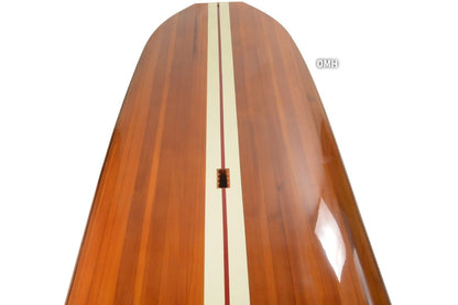 ALDO Creative Arts Collectibles Scale Model Real Fully Functional Paddle Board in Classic Red Cedarwood 11ft with 1 fin