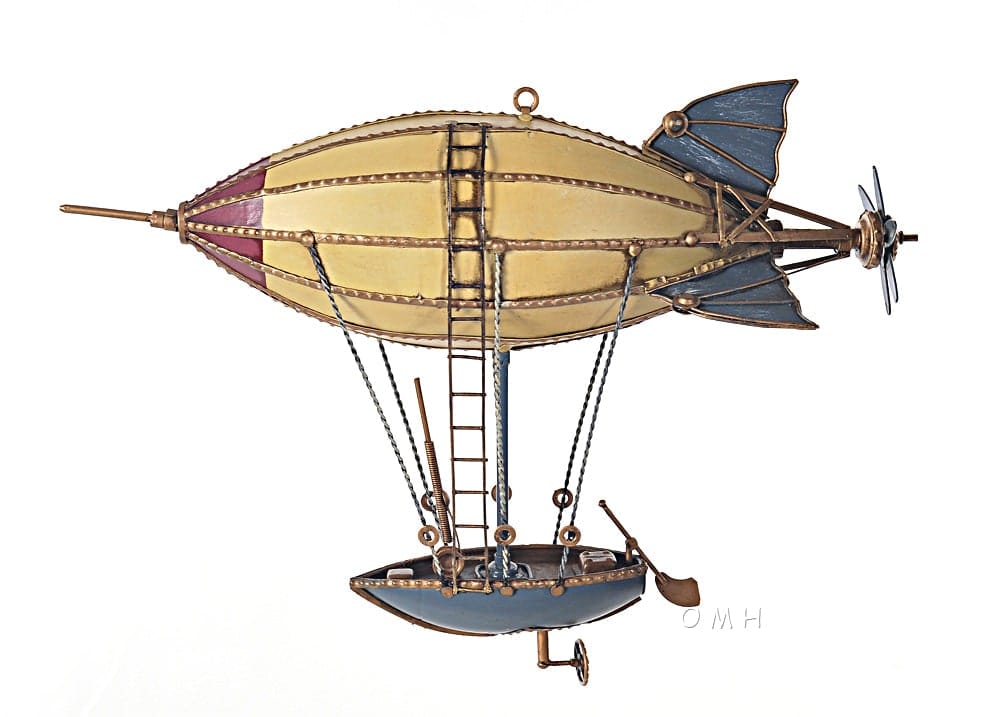 ALDO Creative Arts Collectibles Scale Model Steampunk Airship Blimp Hot Air Balloon Metal Model