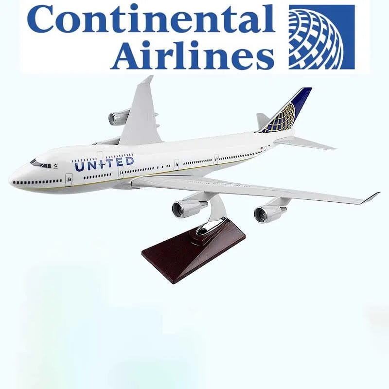 ALDO Creative Arts Collectibles Scale Model United  and Continental Airlines Boeing 747 B747 Model Aircraft