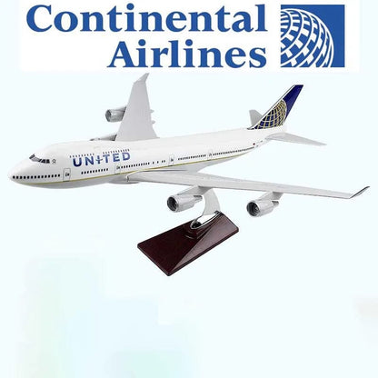 ALDO Creative Arts Collectibles Scale Model United  and Continental Airlines Boeing 747 B747 Model Aircraft