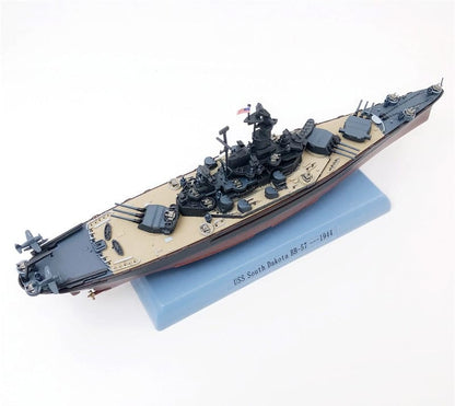 ALDO Creative Arts Collectibles Scale Model US Navy Battleship South Dakota Desk Display WWII Ship Diecast Model