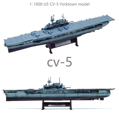 ALDO Creative Arts >Collectibles> Scale Model US Navy CV-5 Yorktown Military Aircraft Carrier Alloy  Model Assembled