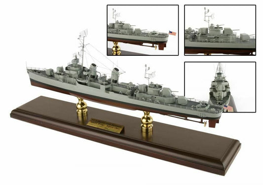 ALDO Creative Arts Collectibles Scale Model USS Fletcher Class Destroyer WWII Military Ship Wood Model Assembled