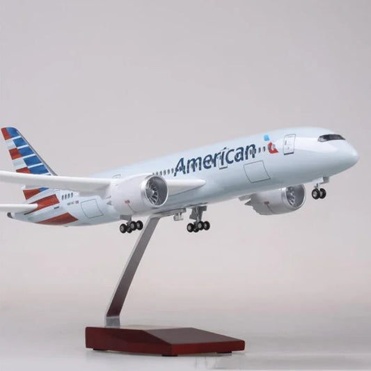 ALDO Creative Arts Collectibles Scale Model Without Lights American  Airlines Boeing  787 B787 Dreamliner Model Aircraft With Landing Gears and LED Lights