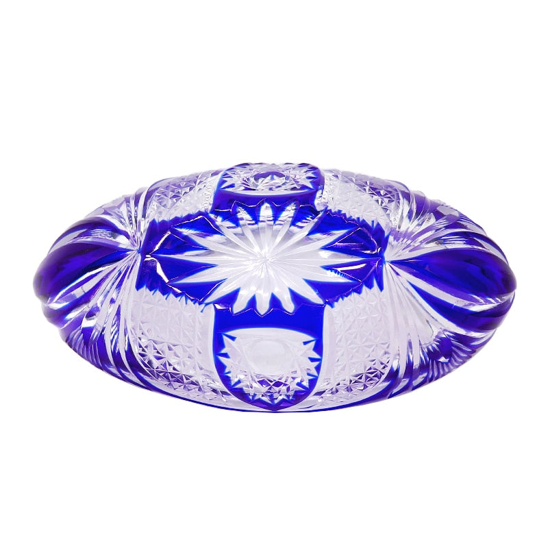 ALDO Creative Arts >Pottery Luxury Elegant Hand Carved  Bohemian Czech Style  Crystal Engraving Hand Cut Centerpiece  Vase