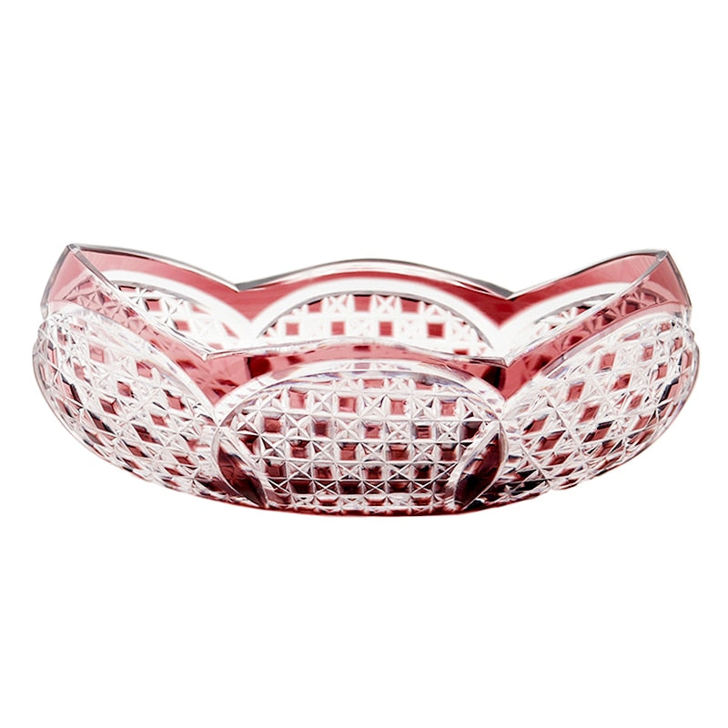 ALDO Creative Arts >Pottery Luxury Elegant Hand Carved  Bohemian Czech Style  Crystal Engraving Hand Cut Centerpiece  Vase
