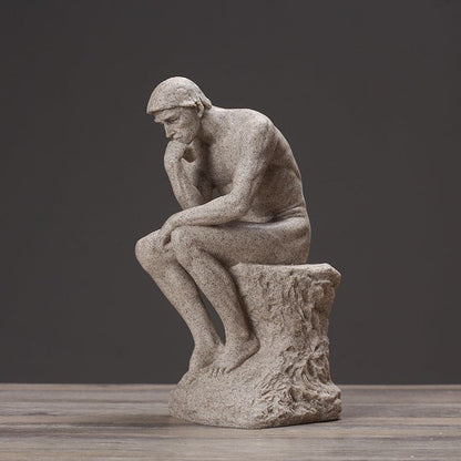 ALDO Decor > Artwork > Sculptures & Statues 10.5"  H X 5.5 L / New / resin Auguste Rodin the Thinker Sculpture  Famous Reproduction Statue