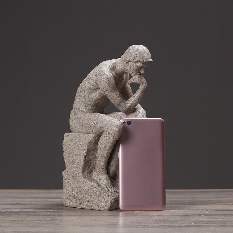 ALDO Decor > Artwork > Sculptures & Statues 10.5"  H X 5.5 L / New / resin Auguste Rodin the Thinker Sculpture  Famous Reproduction Statue