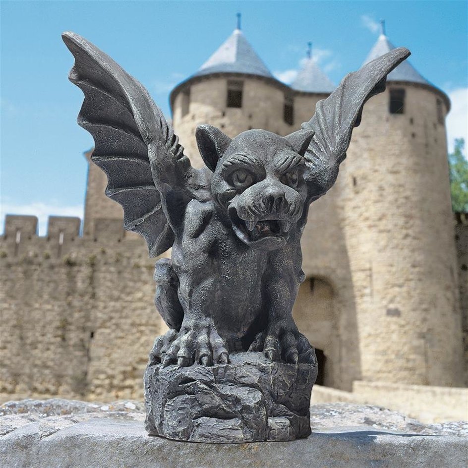 ALDO Decor > Artwork > Sculptures & Statues 11"Wx9"Dx12"H. / NEW / resin Florentine Gargoyle Garden Large Sculpture