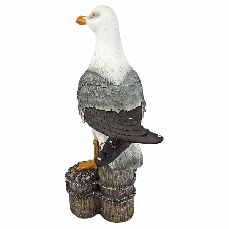 ALDO Décor>Artwork>Sculptures & Statues 12"Wx6.5"Dx17.5"H / new / resin Dockside Seagull Garden Statue