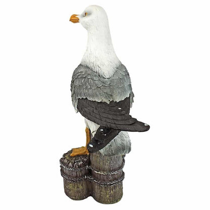 ALDO Décor>Artwork>Sculptures & Statues 12"Wx6.5"Dx17.5"H / new / resin Dockside Seagull Garden Statue