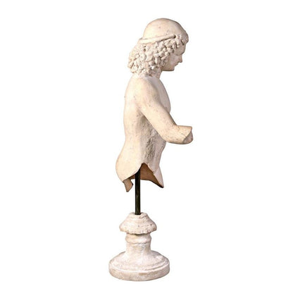 ALDO Décor>Artwork>Sculptures & Statues 13"Wx15"Dx39"H / NEW / resin Hermes  Messenger of Roman Gods Sculptural Bust Torso On Stand