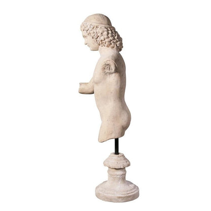 ALDO Décor>Artwork>Sculptures & Statues 13"Wx15"Dx39"H / NEW / resin Hermes  Messenger of Roman Gods Sculptural Bust Torso On Stand