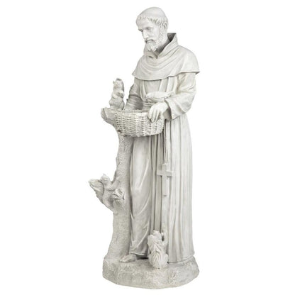 ALDO Décor>Artwork>Sculptures & Statues 14.5"Wx11"Dx37"H. 28 lbs. / NEW / Resin St. Francis Sculpture Peaceful Serenity Large Garden Statue