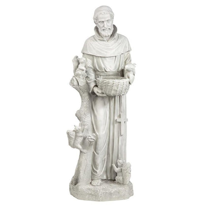 ALDO Décor>Artwork>Sculptures & Statues 14.5"Wx11"Dx37"H. 28 lbs. / NEW / Resin St. Francis Sculpture Peaceful Serenity Large Garden Statue