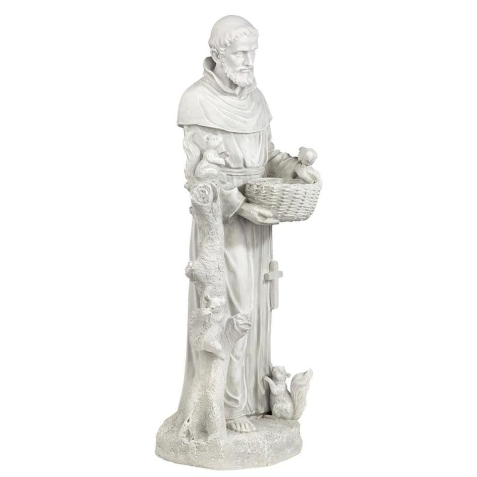ALDO Décor>Artwork>Sculptures & Statues 14.5"Wx11"Dx37"H. 28 lbs. / NEW / Resin St. Francis Sculpture Peaceful Serenity Large Garden Statue
