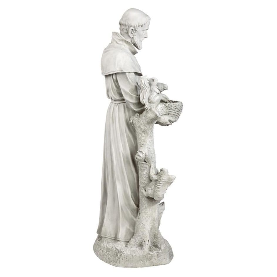 ALDO Décor>Artwork>Sculptures & Statues 14.5"Wx11"Dx37"H. 28 lbs. / NEW / Resin St. Francis Sculpture Peaceful Serenity Large Garden Statue