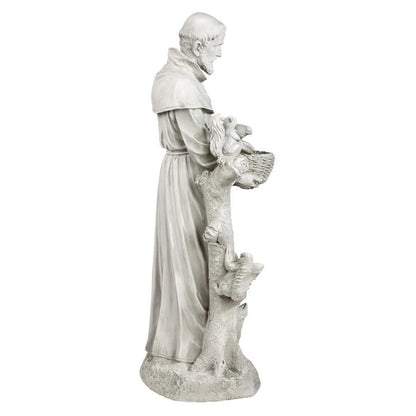 ALDO Décor>Artwork>Sculptures & Statues 14.5"Wx11"Dx37"H. 28 lbs. / NEW / Resin St. Francis Sculpture Peaceful Serenity Large Garden Statue
