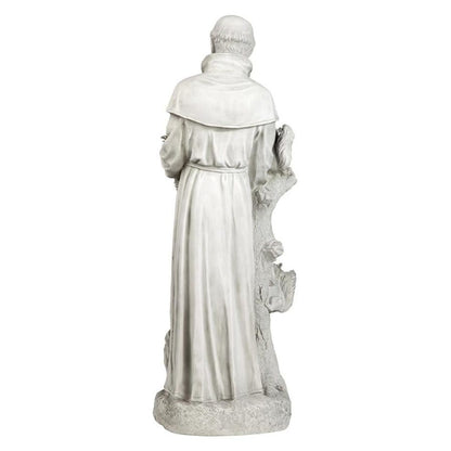 ALDO Décor>Artwork>Sculptures & Statues 14.5"Wx11"Dx37"H. 28 lbs. / NEW / Resin St. Francis Sculpture Peaceful Serenity Large Garden Statue
