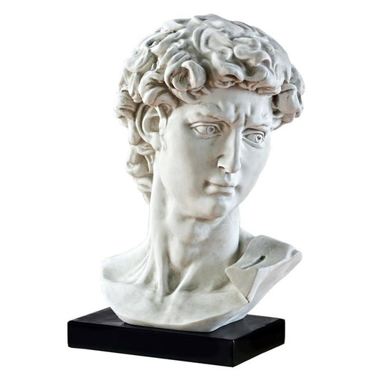 ALDO Décor>Artwork>Sculptures & Statues 15.5"Wx13"Dx24.5"H / NEW / resin David Renaissance Masterpiece Sculptural Bust by Artist Michelangelo