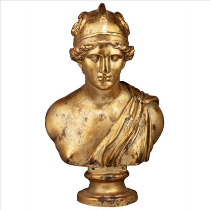 ALDO Décor>Artwork>Sculptures & Statues 19.5″Wx14″Dx31.5″H / NEW / resin Mars Roman God Of War Statue Sculptural Bust