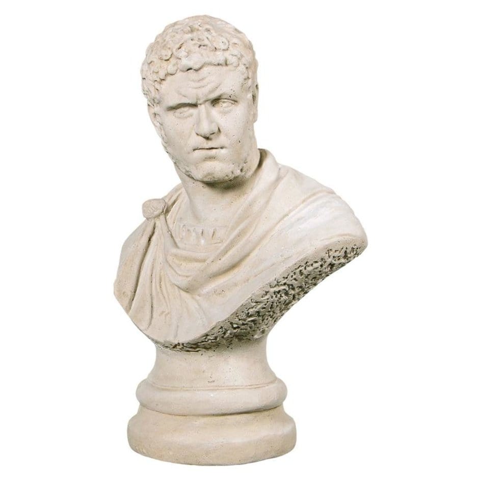ALDO Décor>Artwork>Sculptures & Statues 19"Wx12"Dx27.5"H / NEW / resin Roman Emperor Marcus Aurelius  Caracalla Sculptural Bust