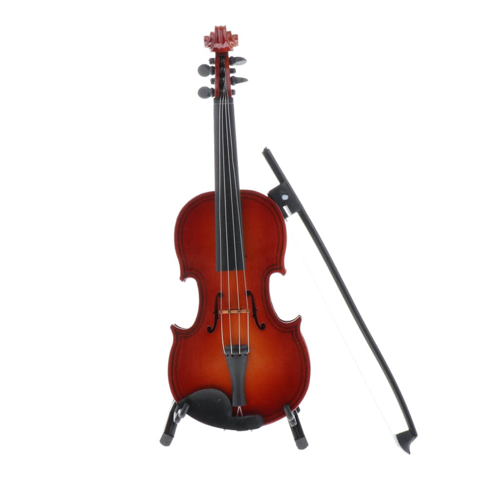 ALDO Decor > Artwork > Sculptures & Statues 2.17x0.59x6.89inch / NEW / wood Handcrafts Miniature Violin Model Collectible  1/6 Scale Mini Instrument
