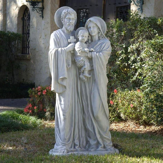 ALDO Décor>Artwork>Sculptures & Statues 27"Wx18"Dx58.5"H / NEW / Resin Holy Family Saints Mary Christ Jesus and Joseph Estate  Garden Statue Grande By artist Carlo Bronti