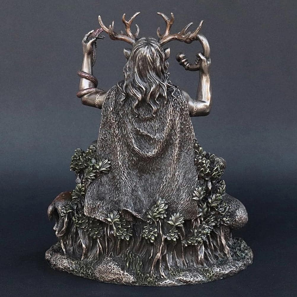 ALDO Decor > Artwork > Sculptures & Statues 4.7 x 3.1 x 2.7 inches / New / resin Cernunnos Celtic Stag-Horned God of Forest, Prosperity and the Underworld Bronze Finish Statue