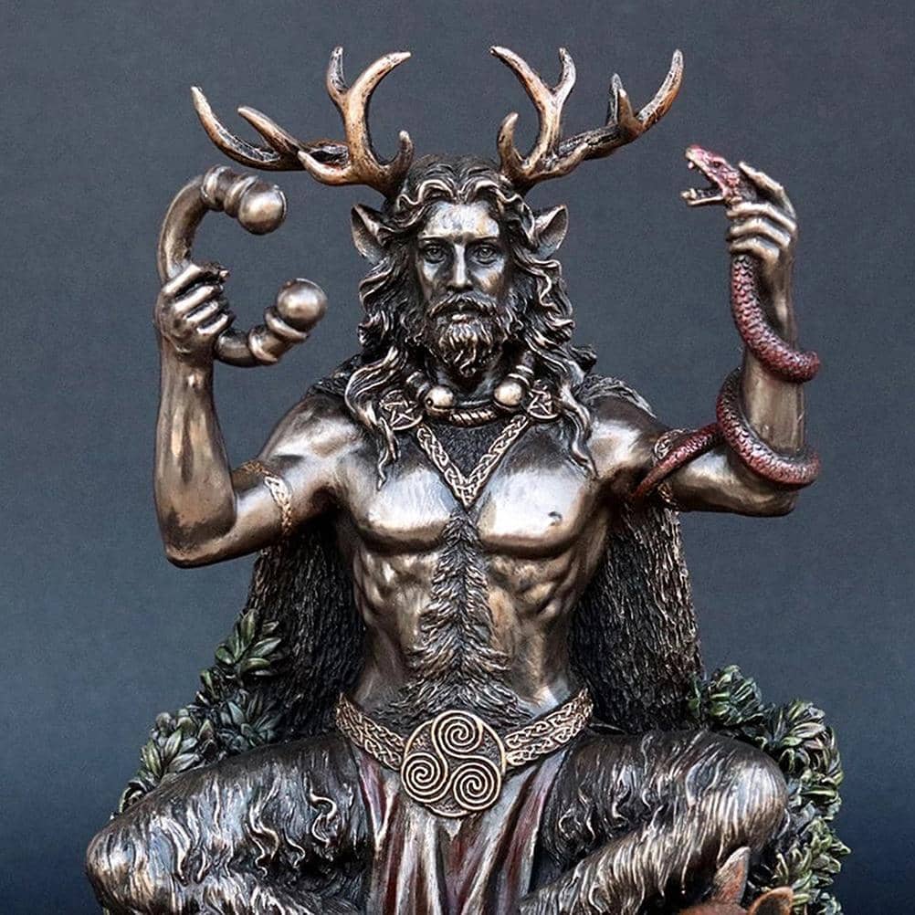ALDO Decor > Artwork > Sculptures & Statues 4.7 x 3.1 x 2.7 inches / New / resin Cernunnos Celtic Stag-Horned God of Forest, Prosperity and the Underworld Bronze Finish Statue