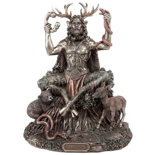 ALDO Decor > Artwork > Sculptures & Statues 4.7 x 3.1 x 2.7 inches / New / resin Cernunnos Celtic Stag-Horned God of Forest, Prosperity and the Underworld Bronze Finish Statue