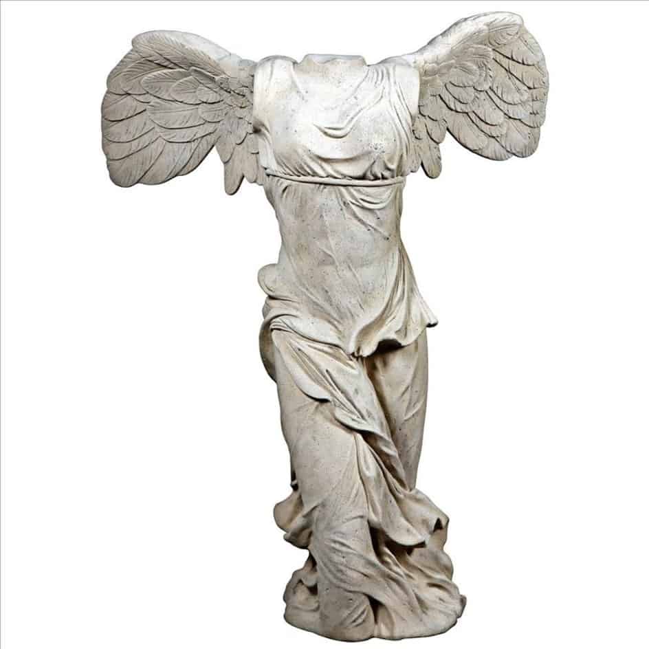 ALDO Décor>Artwork>Sculptures & Statues 45″Wx34″Dx51″H / NEW / resin Nike of Samothrace Greek Winged Goddess of Victory Garden Statues By Artist Praxiteles in Louvre Paris