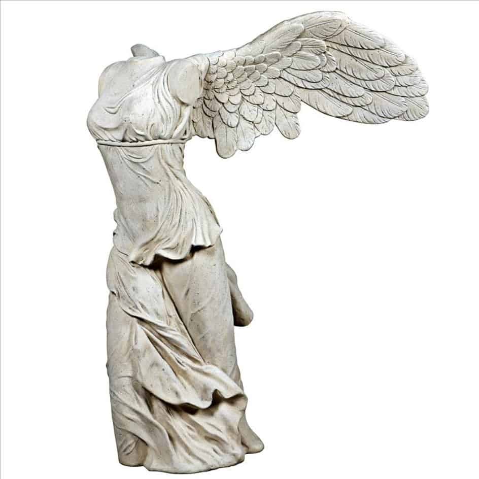 ALDO Décor>Artwork>Sculptures & Statues 45″Wx34″Dx51″H / NEW / resin Nike of Samothrace Greek Winged Goddess of Victory Garden Statues By Artist Praxiteles in Louvre Paris