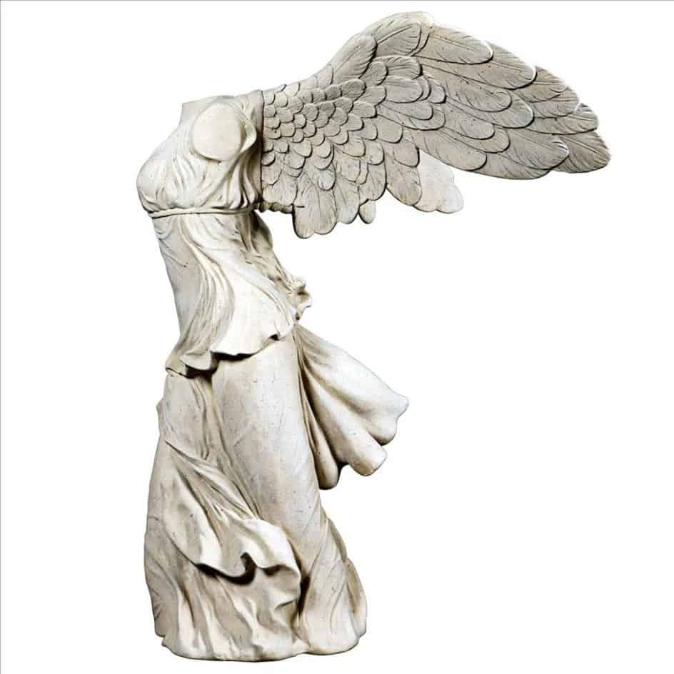 ALDO Décor>Artwork>Sculptures & Statues 45″Wx34″Dx51″H / NEW / resin Nike of Samothrace Greek Winged Goddess of Victory Garden Statues By Artist Praxiteles in Louvre Paris