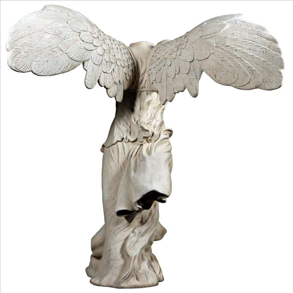 ALDO Décor>Artwork>Sculptures & Statues 45″Wx34″Dx51″H / NEW / resin Nike of Samothrace Greek Winged Goddess of Victory Garden Statues By Artist Praxiteles in Louvre Paris