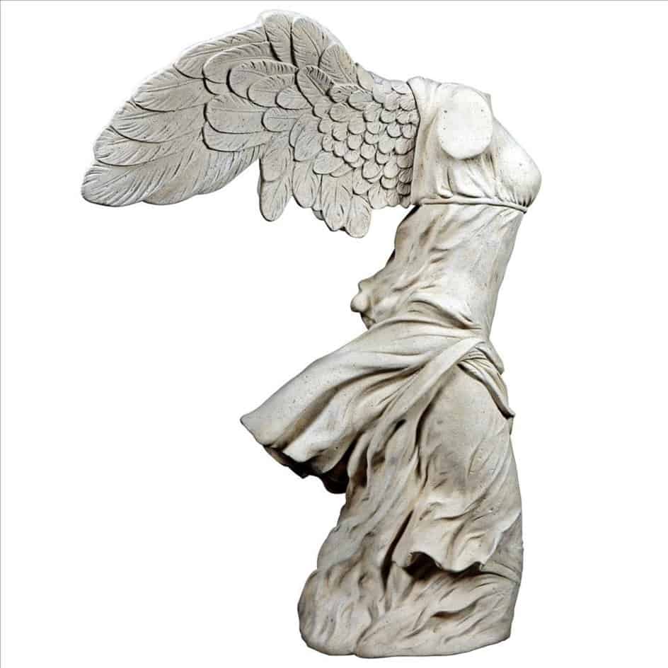 ALDO Décor>Artwork>Sculptures & Statues 45″Wx34″Dx51″H / NEW / resin Nike of Samothrace Greek Winged Goddess of Victory Garden Statues By Artist Praxiteles in Louvre Paris