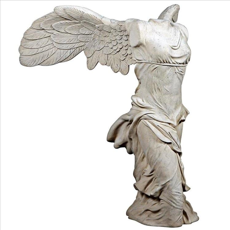 ALDO Décor>Artwork>Sculptures & Statues 45″Wx34″Dx51″H / NEW / resin Nike of Samothrace Greek Winged Goddess of Victory Garden Statues By Artist Praxiteles in Louvre Paris