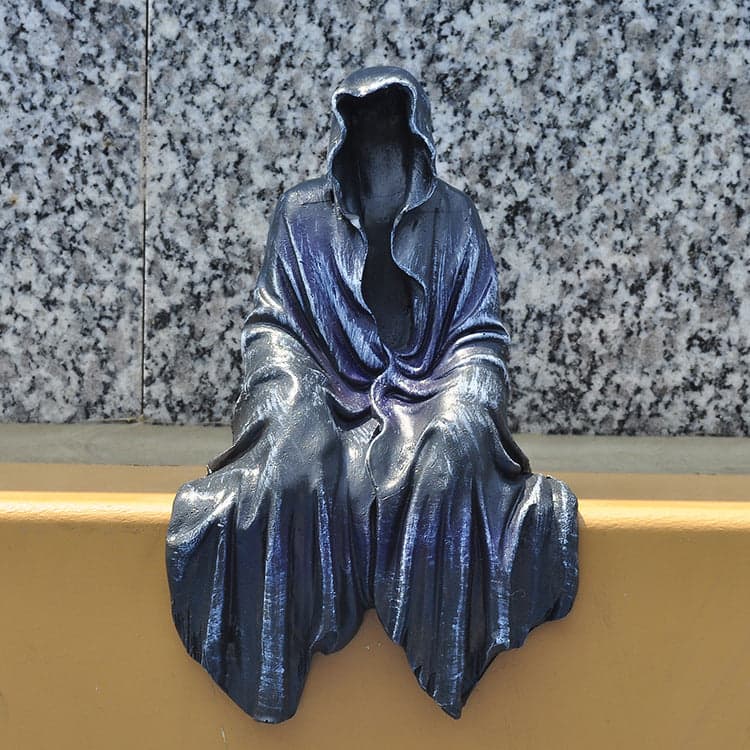 ALDO Décor>Artwork>Sculptures & Statues 5.5"Wx4"Dx11.5"H / NEW / resin Lord of Mysteries In Black Ornament Thriller Black Robe Gothic Halloween Sculpture
