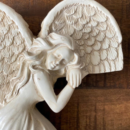 ALDO Decor > Artwork > Sculptures & Statues 6" H Inches / New / resin Door Frame Guardian Angel Right and Left Medium Statues Set of Two Left and Right