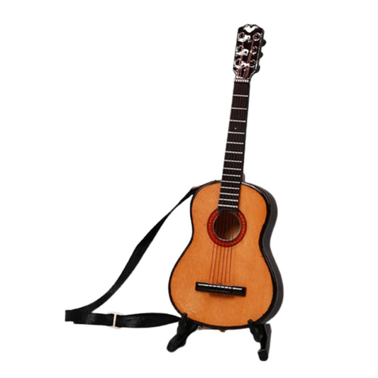 ALDO Decor > Artwork > Sculptures & Statues 7.09 x 2.56 inch / NEW / wood Miniature Acoustic Guitar Model Collectible 1/6 Scale